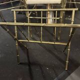 Hollywood Regency Brass and Bamboo Magazine Rack by Maison Baguès, 1970s