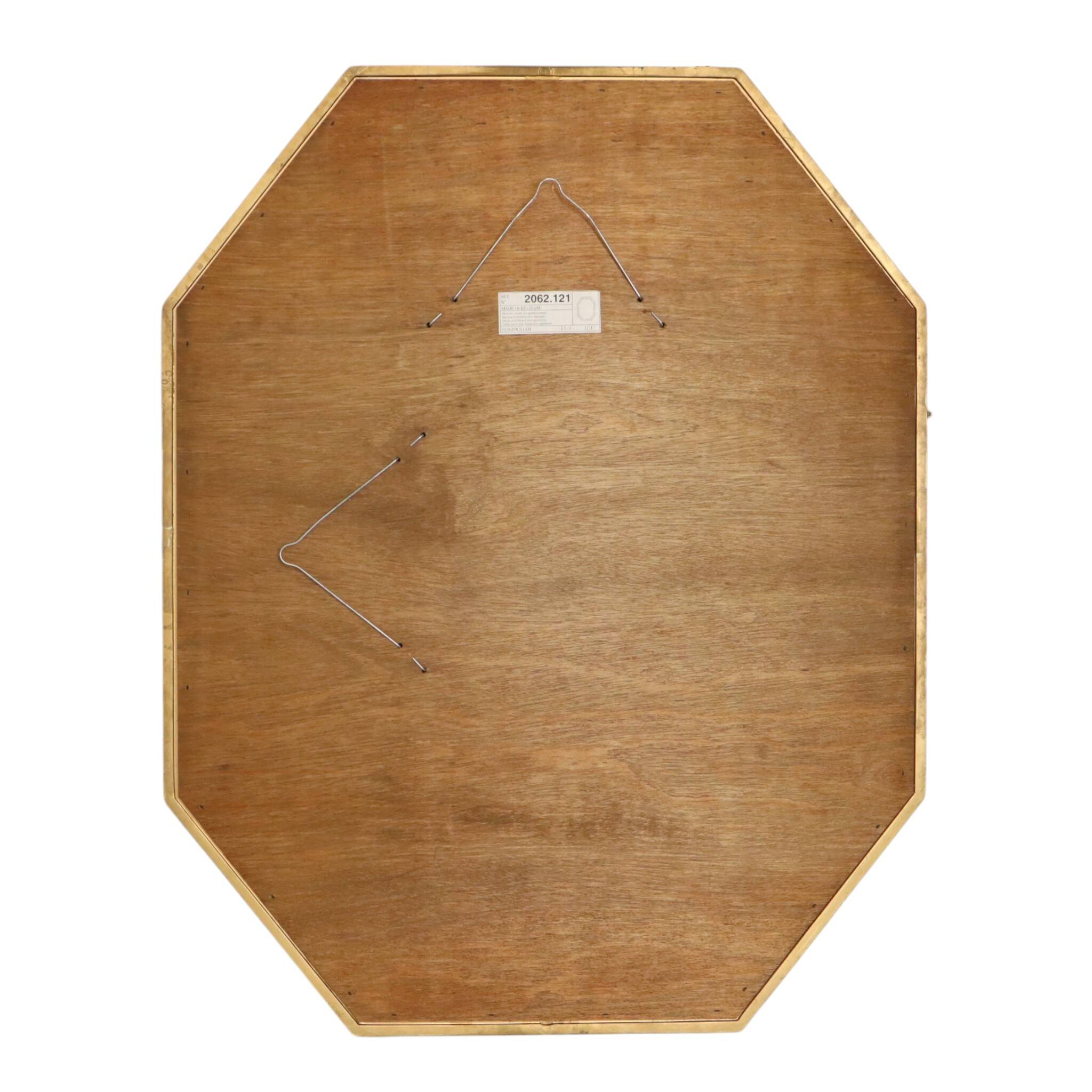 Grand miroir octogonal Deknudt, style Hollywood Regency