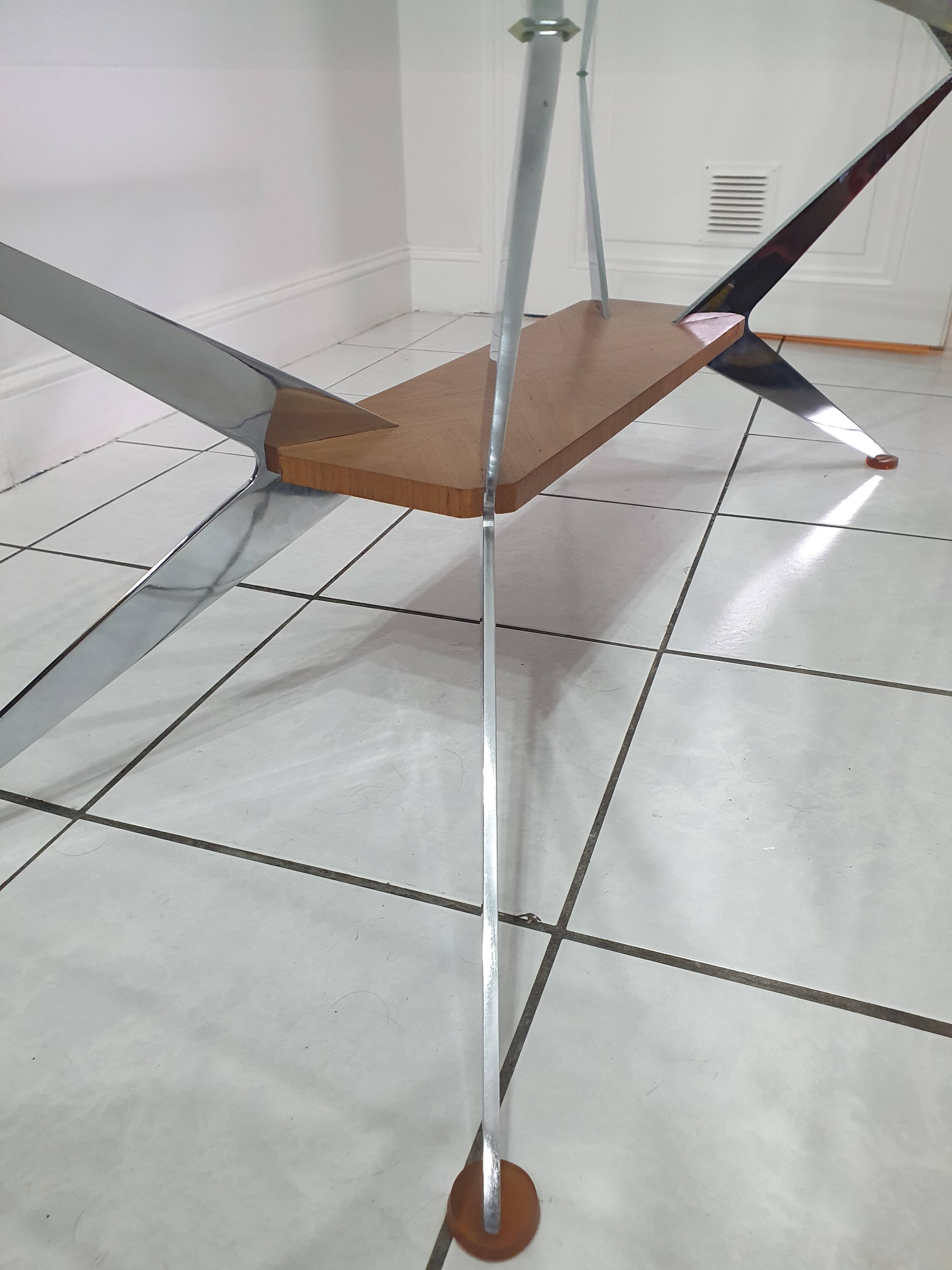 Coffee table with compass legs from the 60s