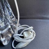 Large crystal lamp base stamped Baccarat