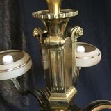 Bronze art deco lustre 6 lights