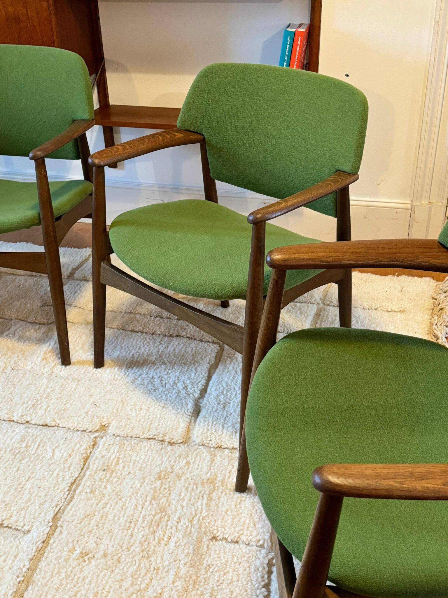 Vintage Scandinavian oak armchair by Ejner Larsen & Aksel Bender Madsen for Fritz Hansen