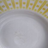 6 old plates mismatched geometric patterns Moulin des Loups, St Amand