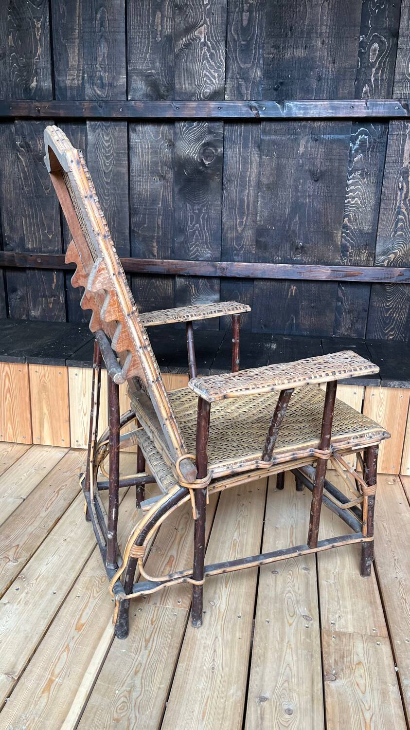 Rattan lounge chair 1920s