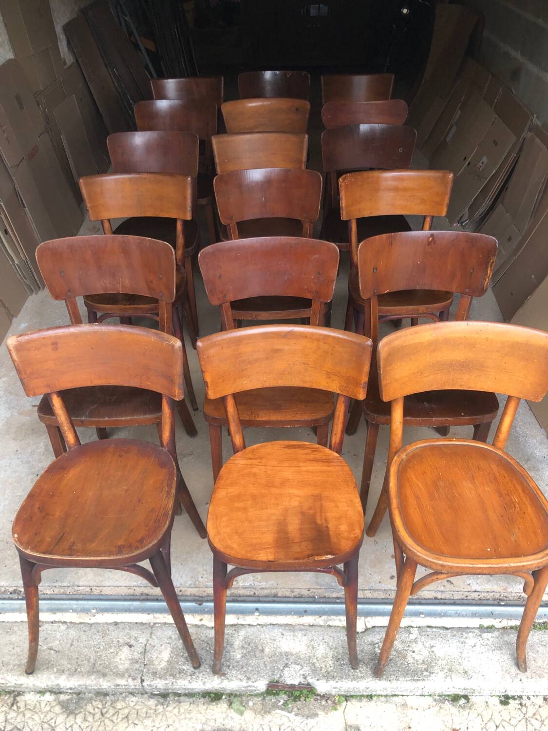 Set of 18 bistro chairs & Baumann