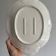 Antique cream ceramic tray