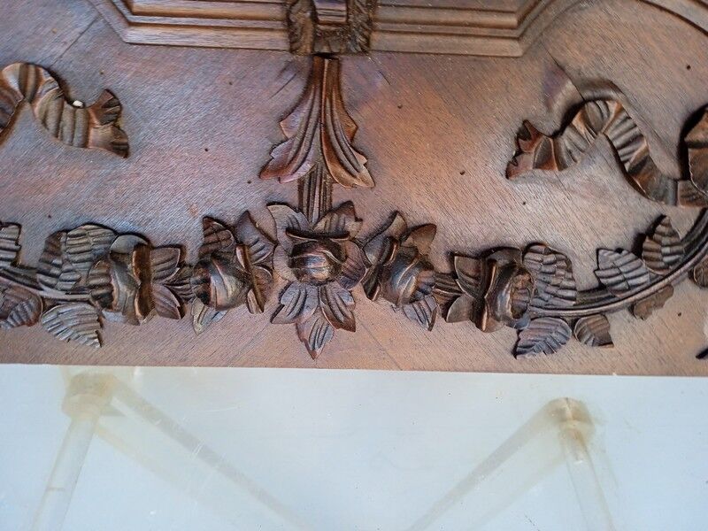 Pediment carved wood paneling Louis XVI style ep XIXth