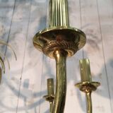 Brushed Metal and Gold Metal Pineapple Pendant in the Style of Maison Charl