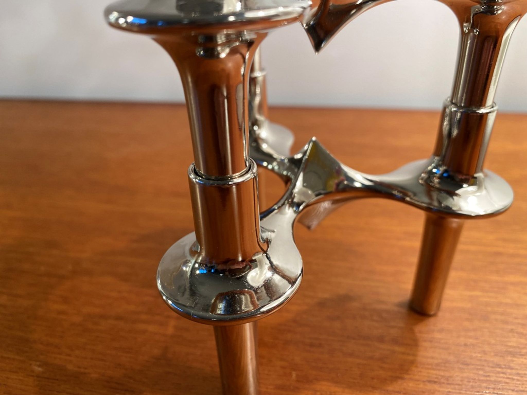 Set of 4 modular candle holders variant Nagel BMF vintage 1970