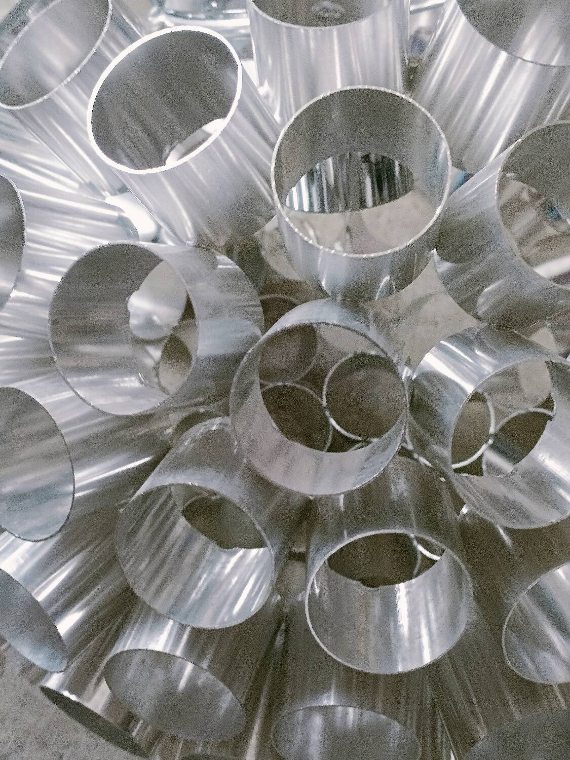 Space Age aluminium lamp