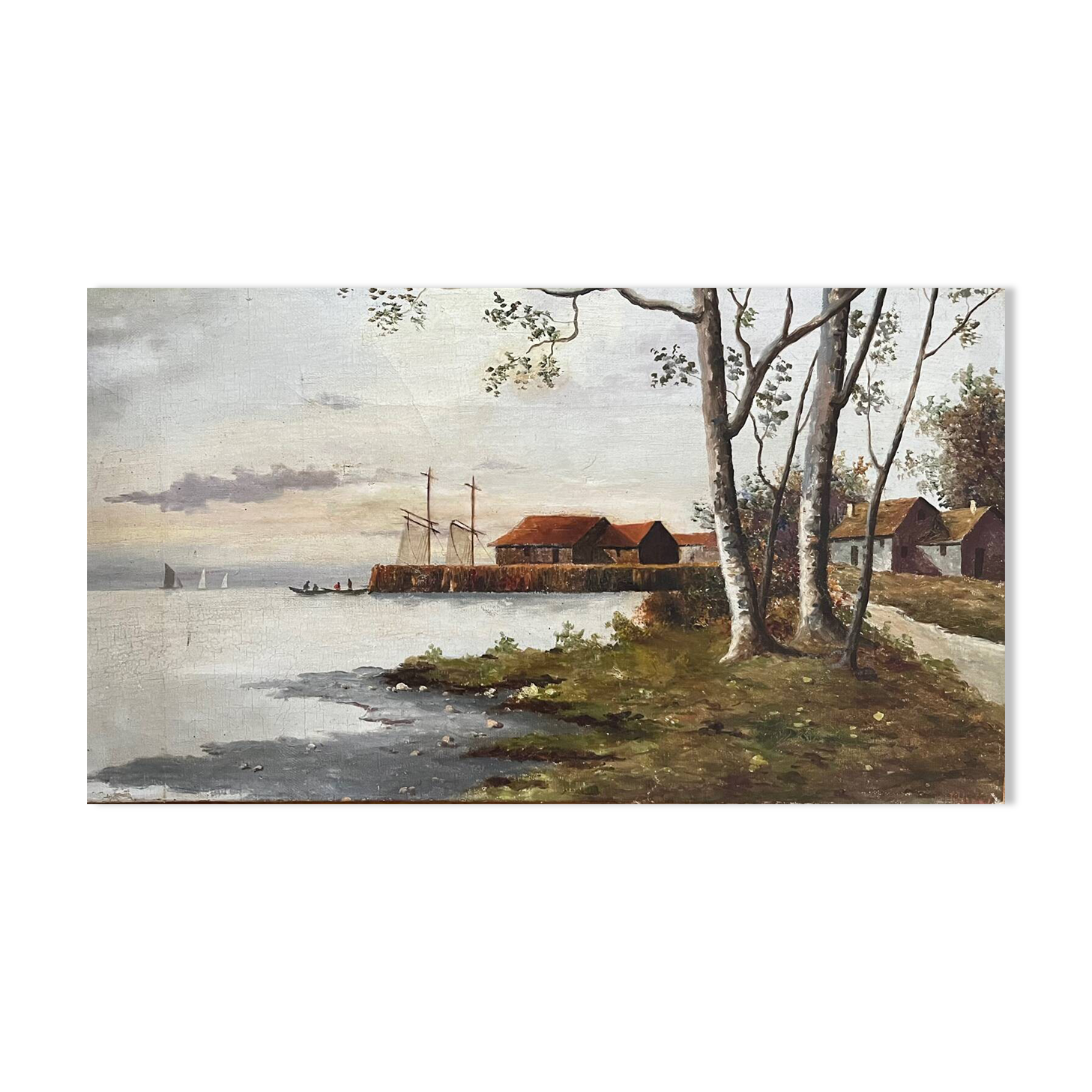 Painting: oil on canvas - seaside landscape