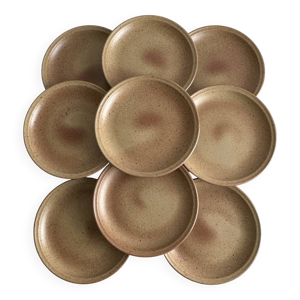 Lot de 10 assiettes en - marron