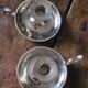 Pair of silver metal cave rat