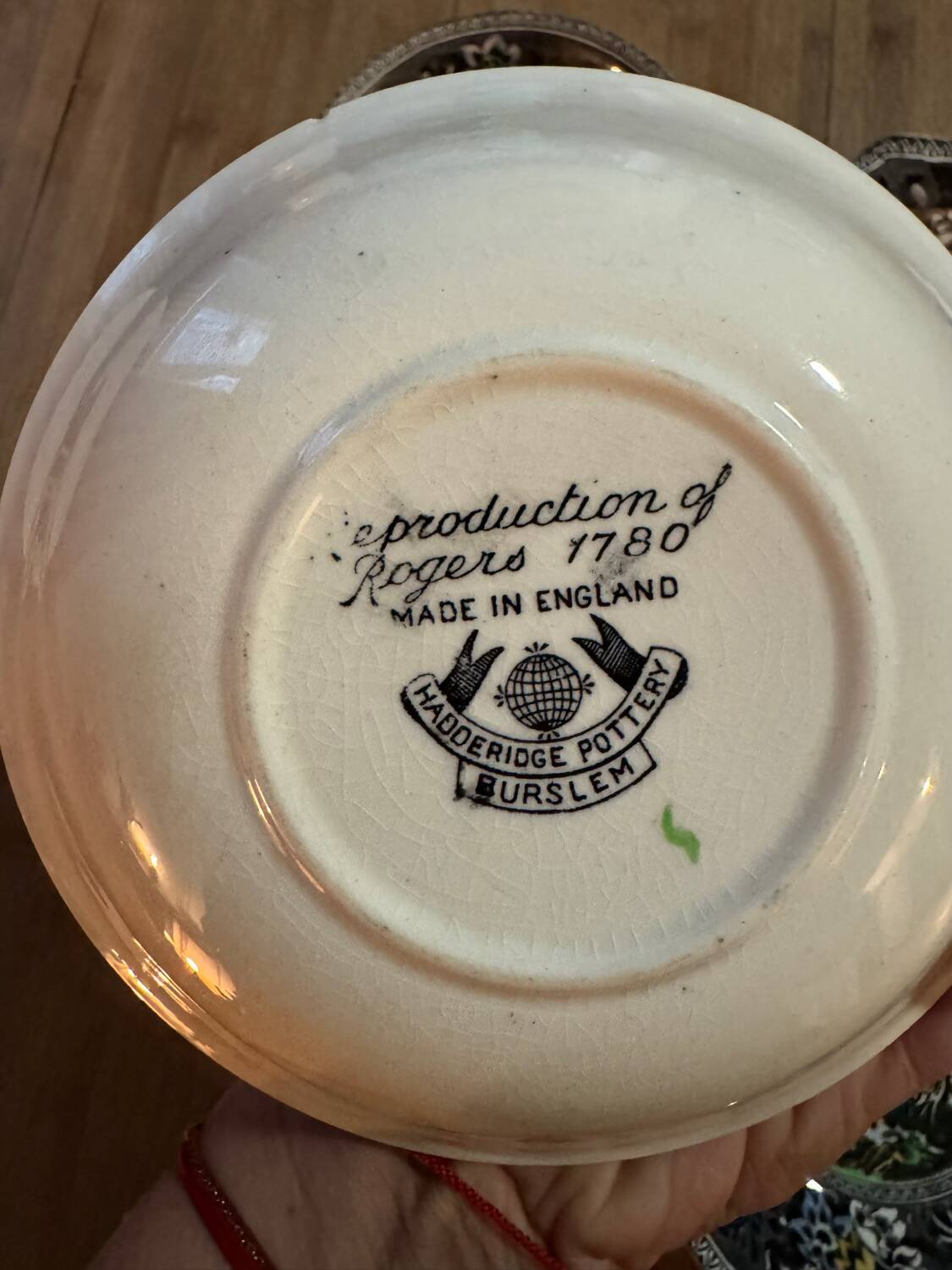 Small dish and 5 English bowls – Reproduction Rogers 1780 – Bursl