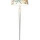 Lampe de sol décorative en fer forgé des années 950 avec abat-jour en forme de fleur