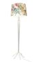 950s French Wrought Iron Decorative Floor Lamp with Flower Shade