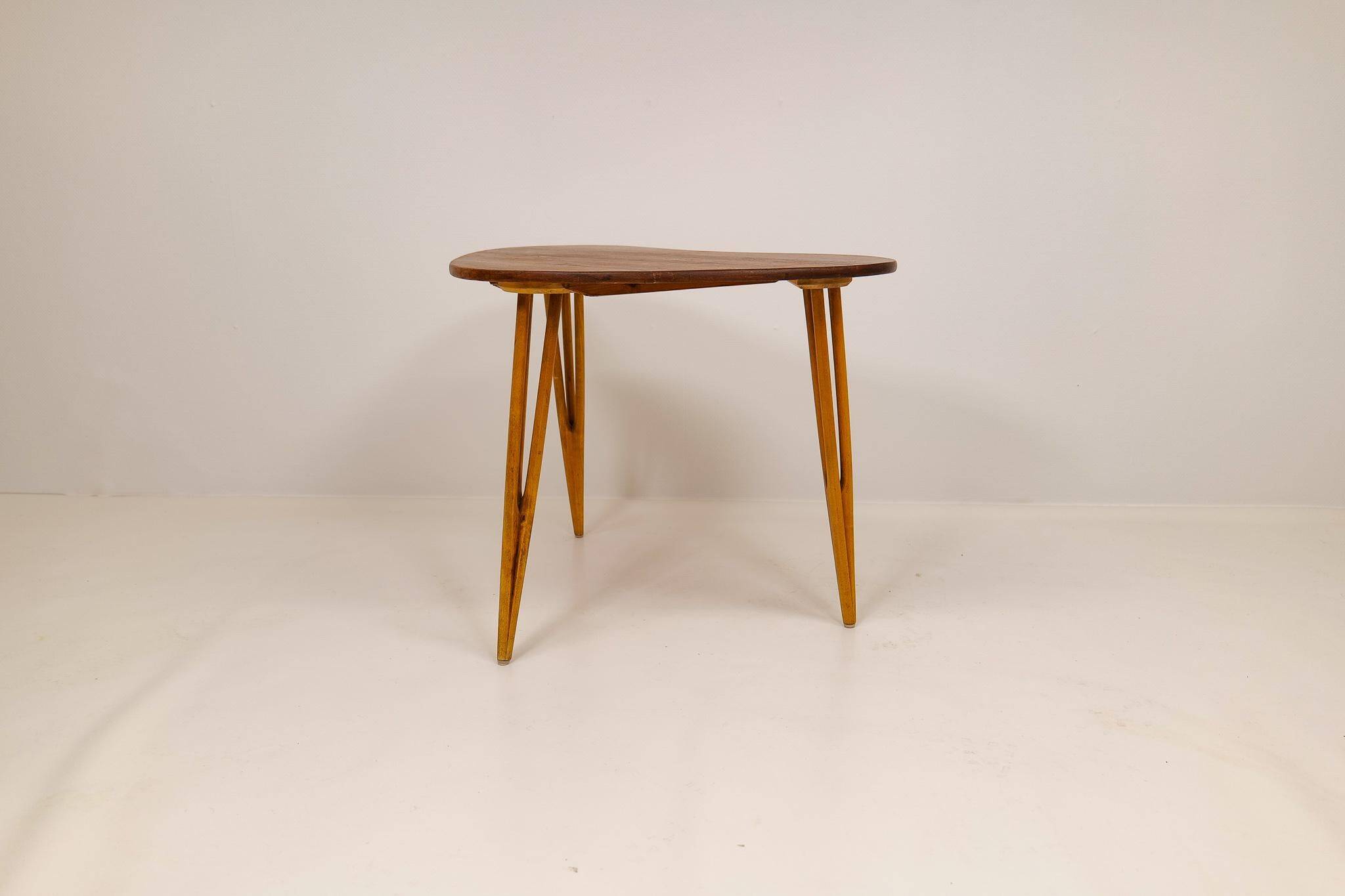 Table basse unique de style suédois moderne par Bo Fjaestad, Suède, années 1950
