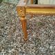 Louis XVI style coffee table in old gilded wood with marble top