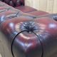 Chesterfield sofa in red leather 3 places from the 70s