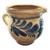 Pitcher with blue floral decor