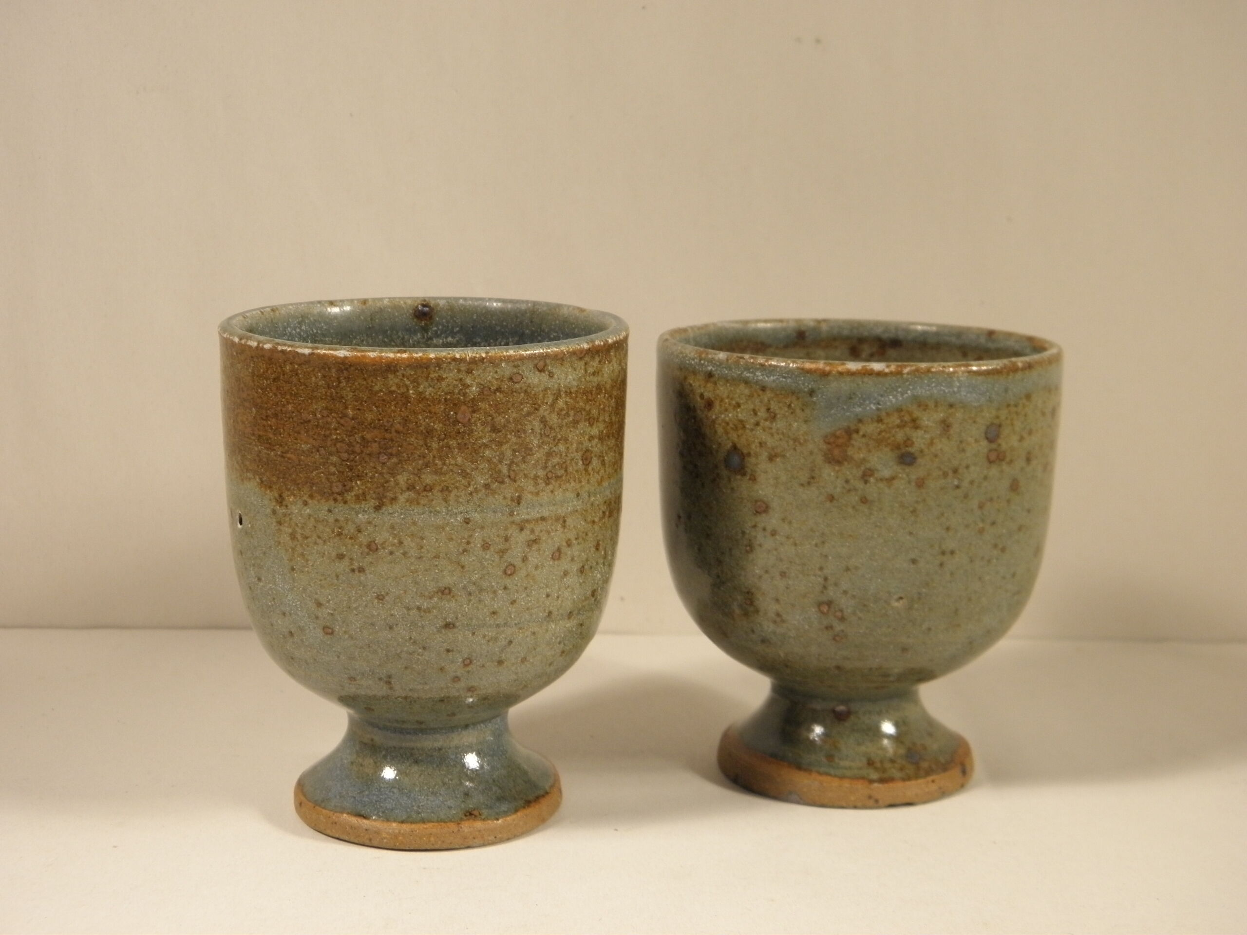 Enamelled stoneware tea set