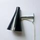 Rare Black Midcentury Adjustable Wall Lamp in style of Stilnovo, Lidokov, 1960s
