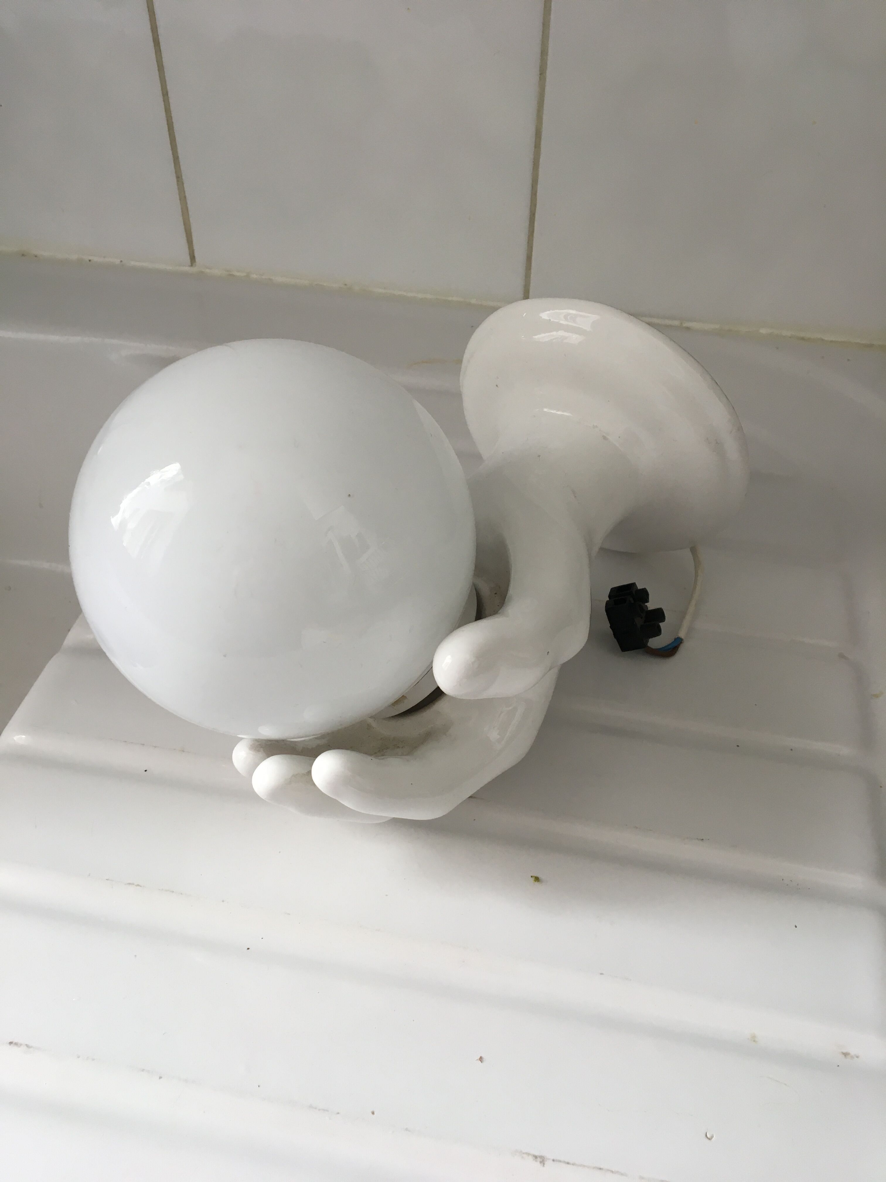 Wall lamp hand lamp ceramic vintage 70s