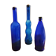 Trio de bouteilles bleues