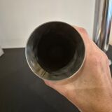 70s chrome metal vases