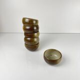 Set of 6 small stoneware bowls, 1970