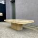 Low table in travertine and onyx 80'