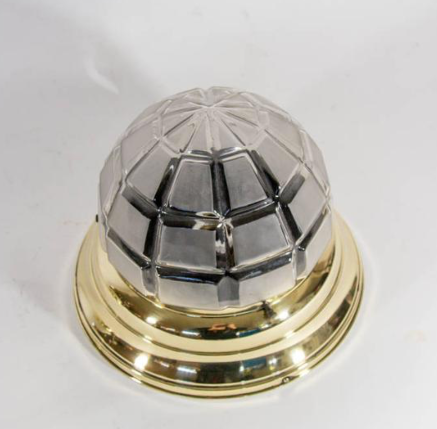 Plafonnier Harper, 36,6cm, laiton ancien