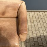 3-seater De Sede sofa in 5mm NECK Buffalo leather, Cognac color