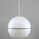Italian Space Age Pendant Lamp in Plexiglass and Brass, 1970s