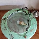 Art deco pendant lamp marbled glass ceiling light