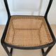 Set of 4 Baumann sled chairs with caning.