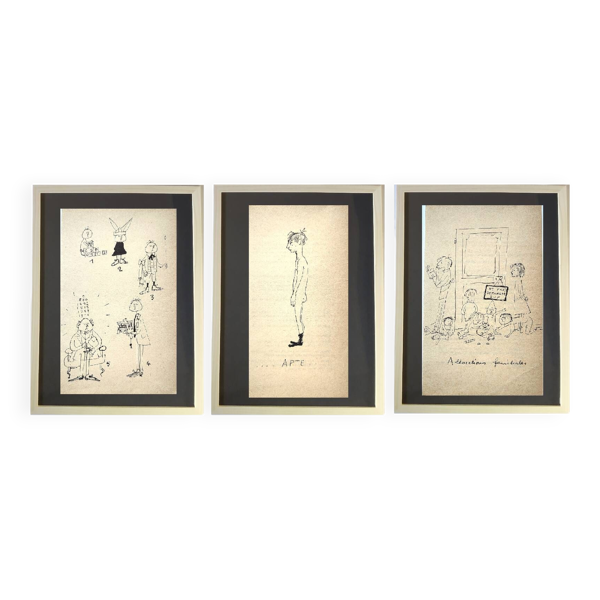 Illustrations DANINOS (série familiale) Triptyque — Beyit