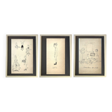 Illustrations DANINOS (family series) Triptych