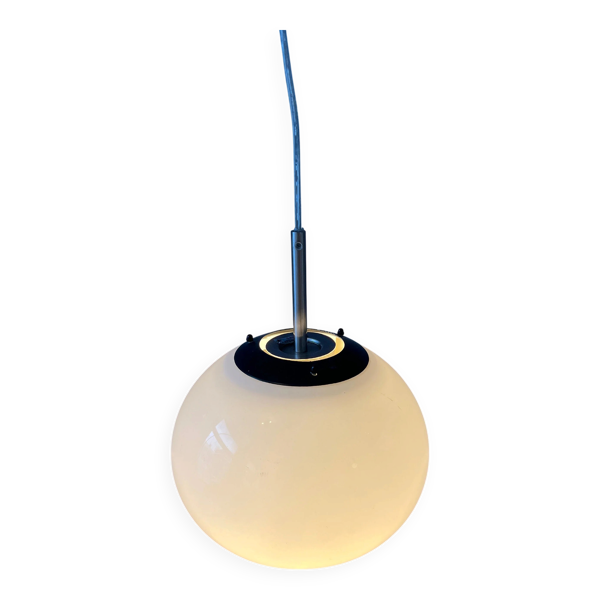 Petite suspension champignon Space Age blanche