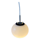 Small white Space Age mushroom pendant light