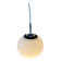 Small white Space Age mushroom pendant light