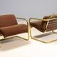 Pair of tubular armchairs, 1970s–1980s, Czechoslovakia