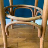 Pair of curved wooden bar stools
