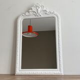 Late 19th century mirror with decorated pediment. 102x66.
