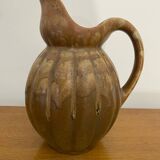 Ancien pichet louis lourioux grès flammée marron vintage