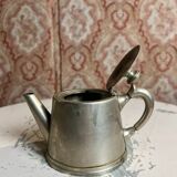 Silver-plated metal teapot or coffee pot with double hallmarks - early 20th century