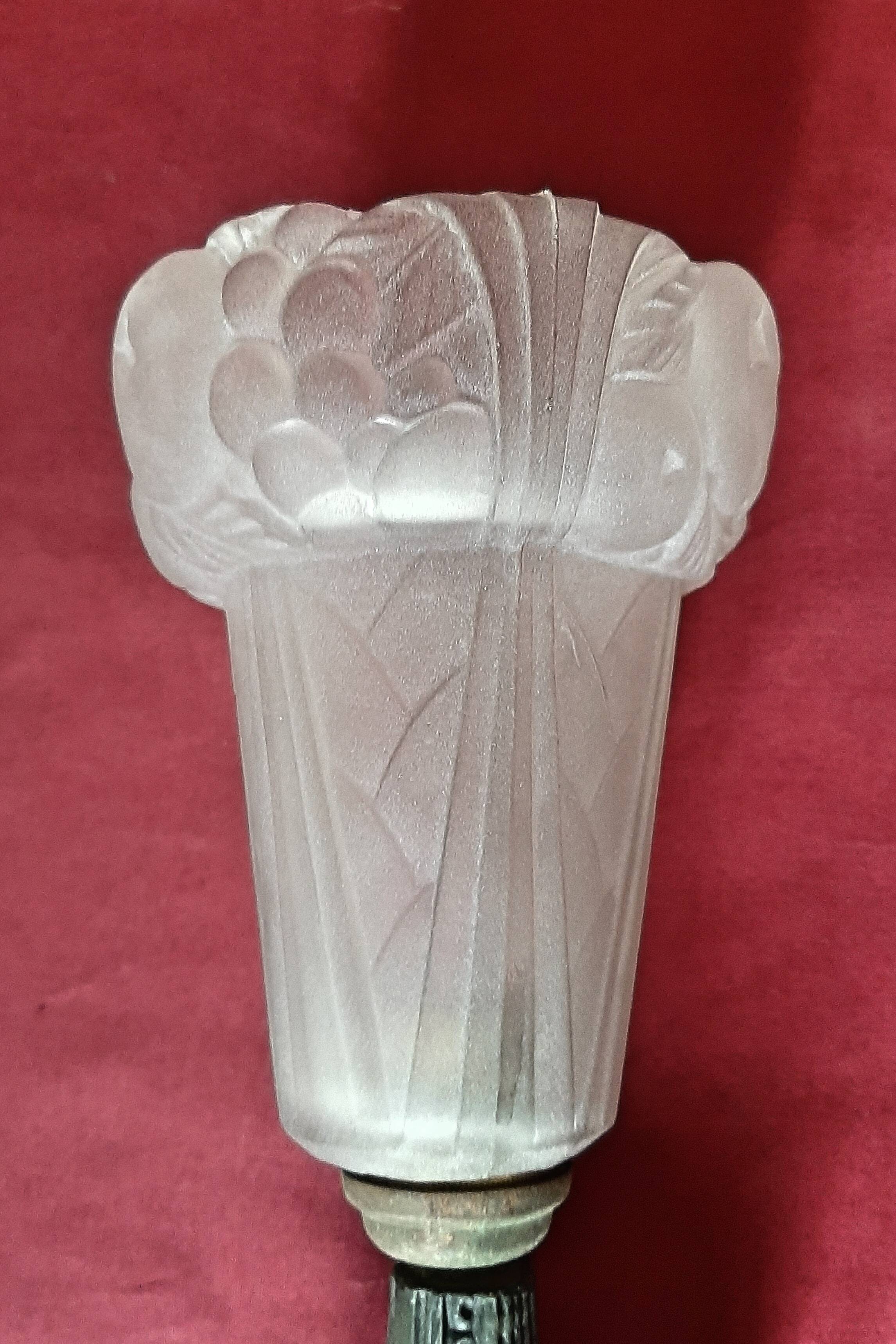 Paire de lampes Art Deco vintage 1930s