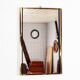 Vintage brass mirror, 45x29 cm