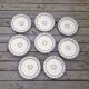 Vintage flat plates - porcelain - 8 pieces - 1970-80