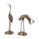 Couple herons in vintage brass
